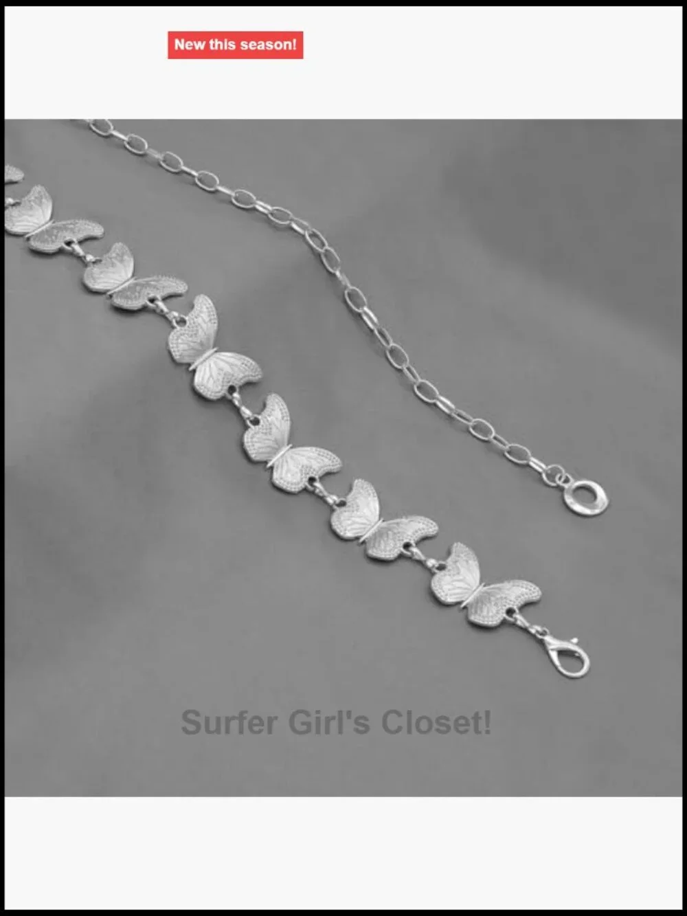 Metal Waist Chain Belly Belt Adjustable Link for Jeans and Dress
